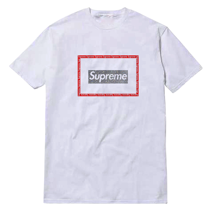 Supreme X Swarovski Cheap T-Shirt Tees Supply T-Shirt- teessupply.com