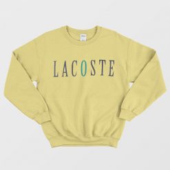 Lacoste Cream Colourblock Sweatshirt
