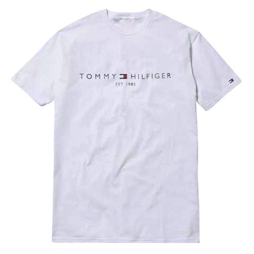 Tommy Flag Hilfiger Tee White Simple Design T-shirt