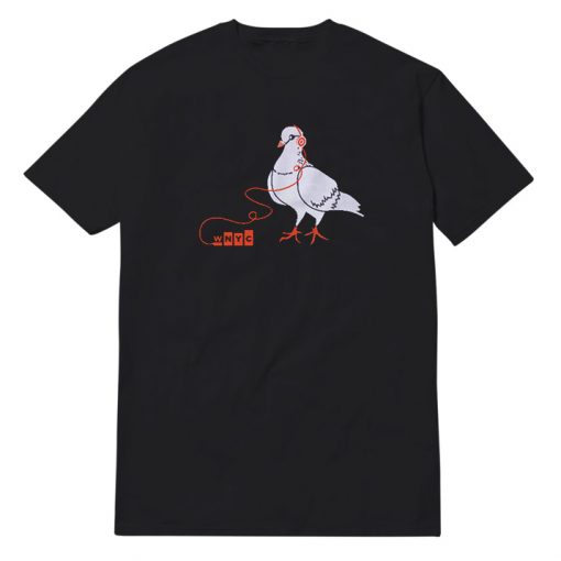 Funny Wnyc Pigeon Black T-Shirt