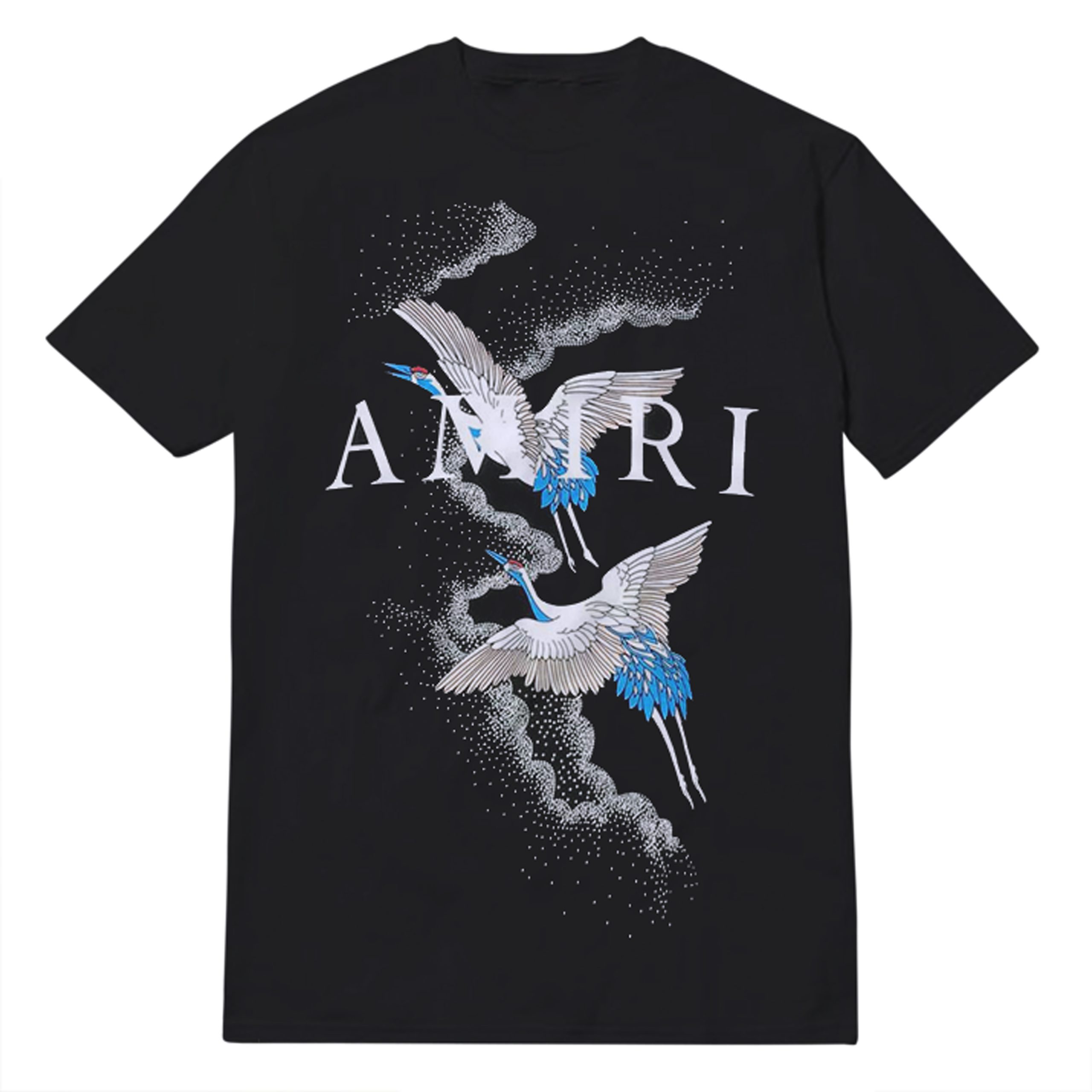 Amiri Crane Birds And Logo Print T shirt Trends Design