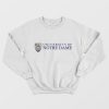 University of Notre Dame White Sweatshirt Woman's Or Men's