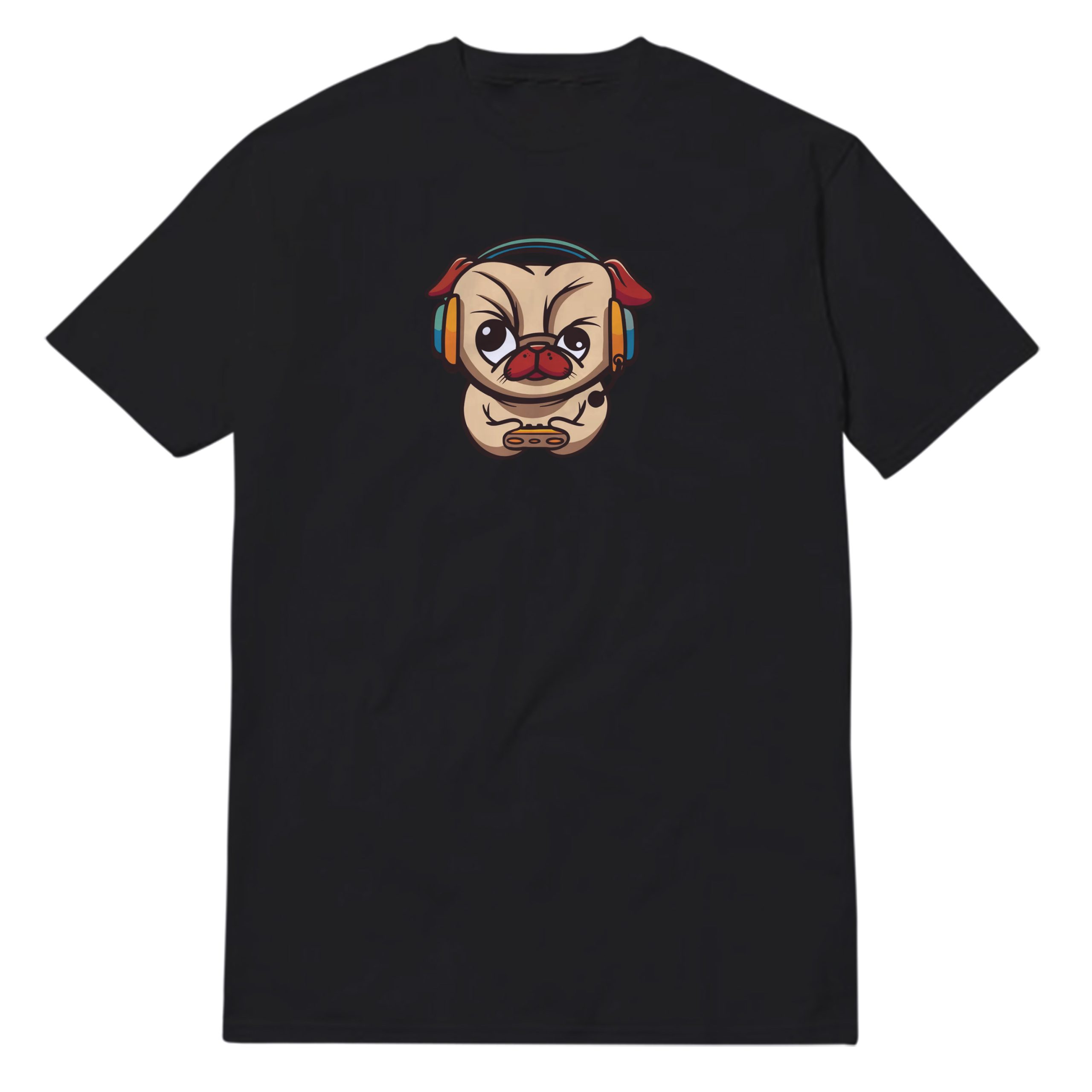 Gamer Pug A Pug Playing Video Games T-Shirt Gamer Pug A Pug Playing Video Games T-Shirt