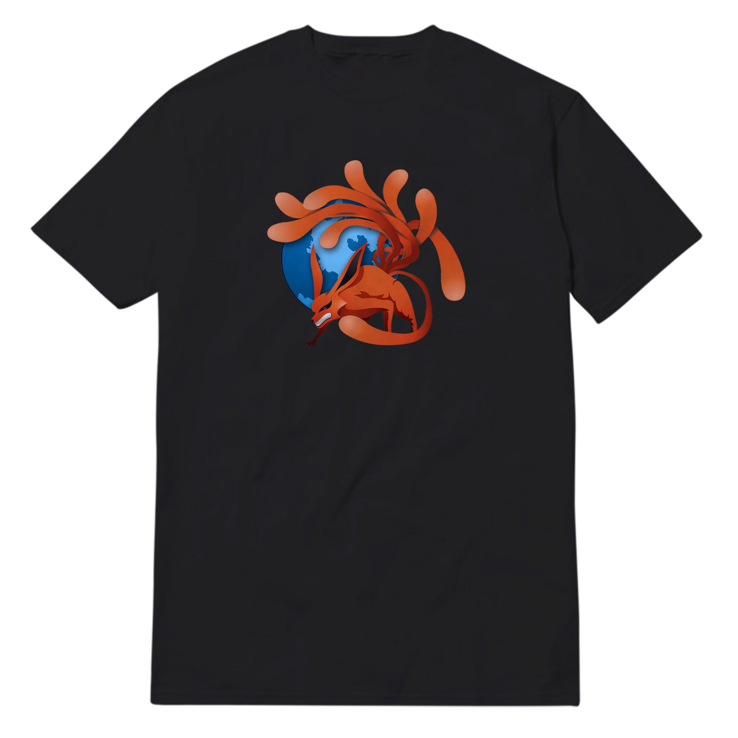 Mozilla Kurama Firefox Nine Tails T-Shirt Mozilla Kurama Firefox Nine Tails T-Shirt