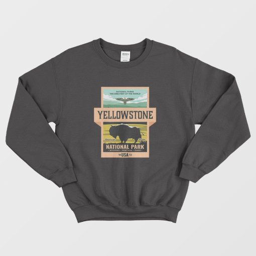 Yellowstone National Bison Park Sweatshirt