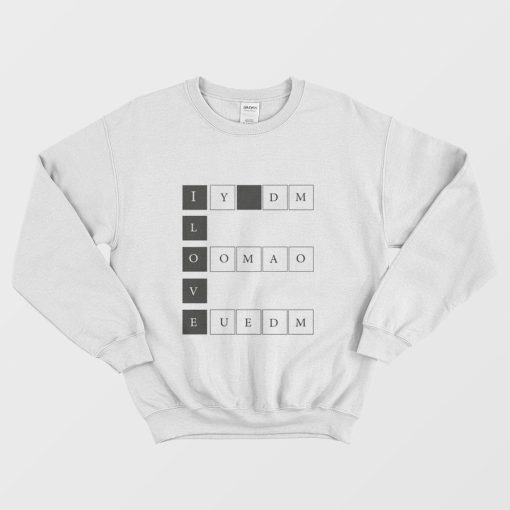 Crossword Puzzle Solved Cute Sweatshirt