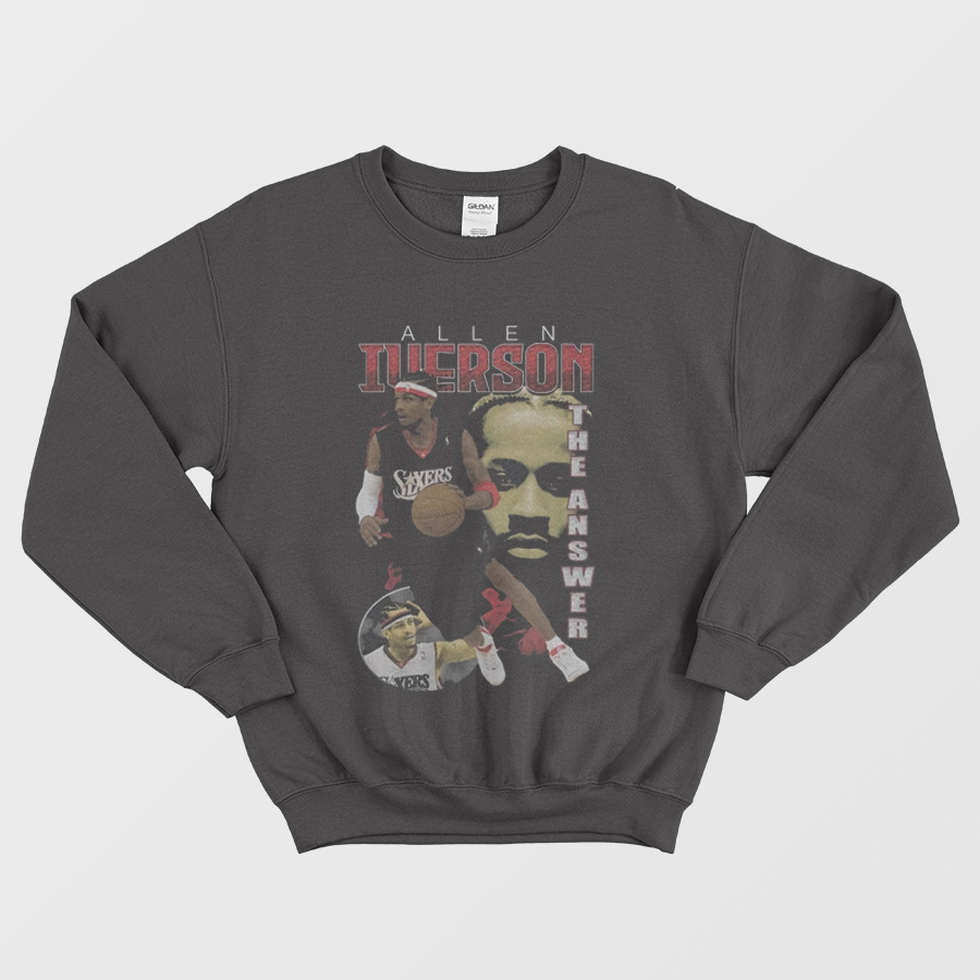 Vintage Allen Iverson The Answer Philadelphia Sweatshirt Vintage Allen Iverson The Answer Philadelphia Sweatshirt