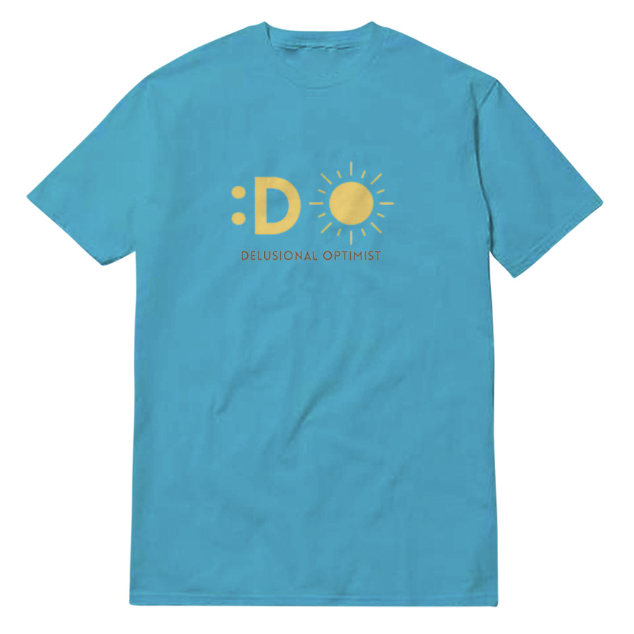 Delusional Optimist Logo Sticker T-Shirt Delusional Optimist Logo Sticker T-Shirt