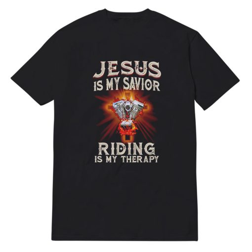 Jesus Is My Savior Riding Is My Therapy T-Shirt