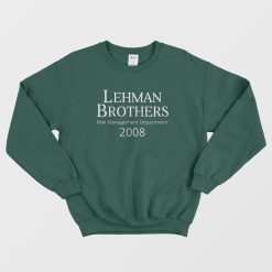 Lehman Brothers Risk Management Department 2008 Sweatshirt
