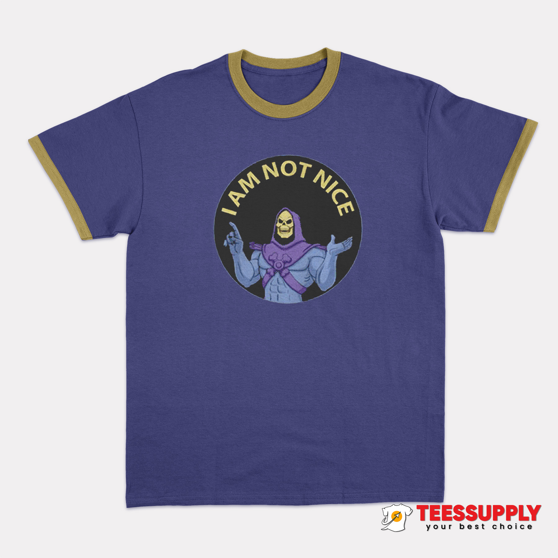 Skeletor I Am Not Nice Ringer T-Shirt Skeletor I Am Not Nice Ringer T-Shirt