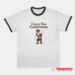 Bear Love California Ringer T-Shirt