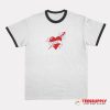 Heinz Red Tattoo Ink Heart Ringer T-Shirt