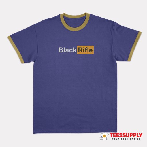 Black Rifle Prnhb Logo Parody Ringer T-Shirt