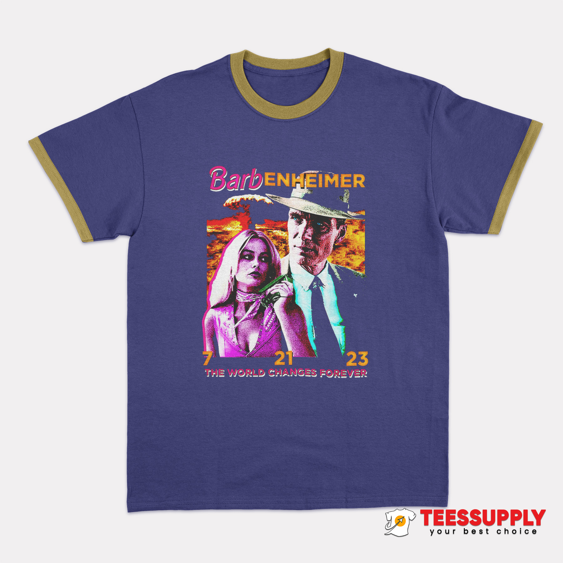 Barb Enheimer The World Changes Forever Ringer T-Shirt Barb Enheimer The World Changes Forever Ringer T-Shirt
