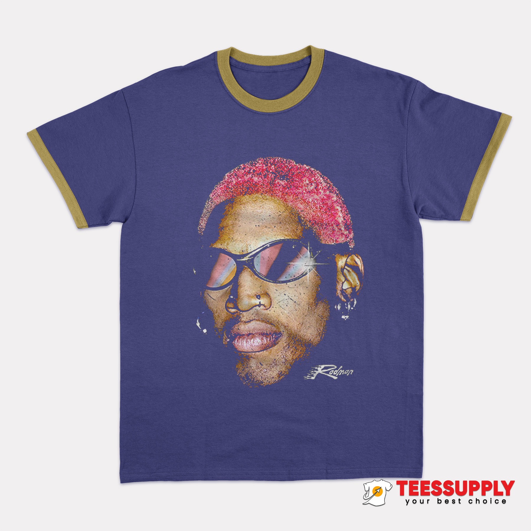 Dennis Rodman Chroma Shade Ringer T-Shirt Dennis Rodman Chroma Shade Ringer T-Shirt