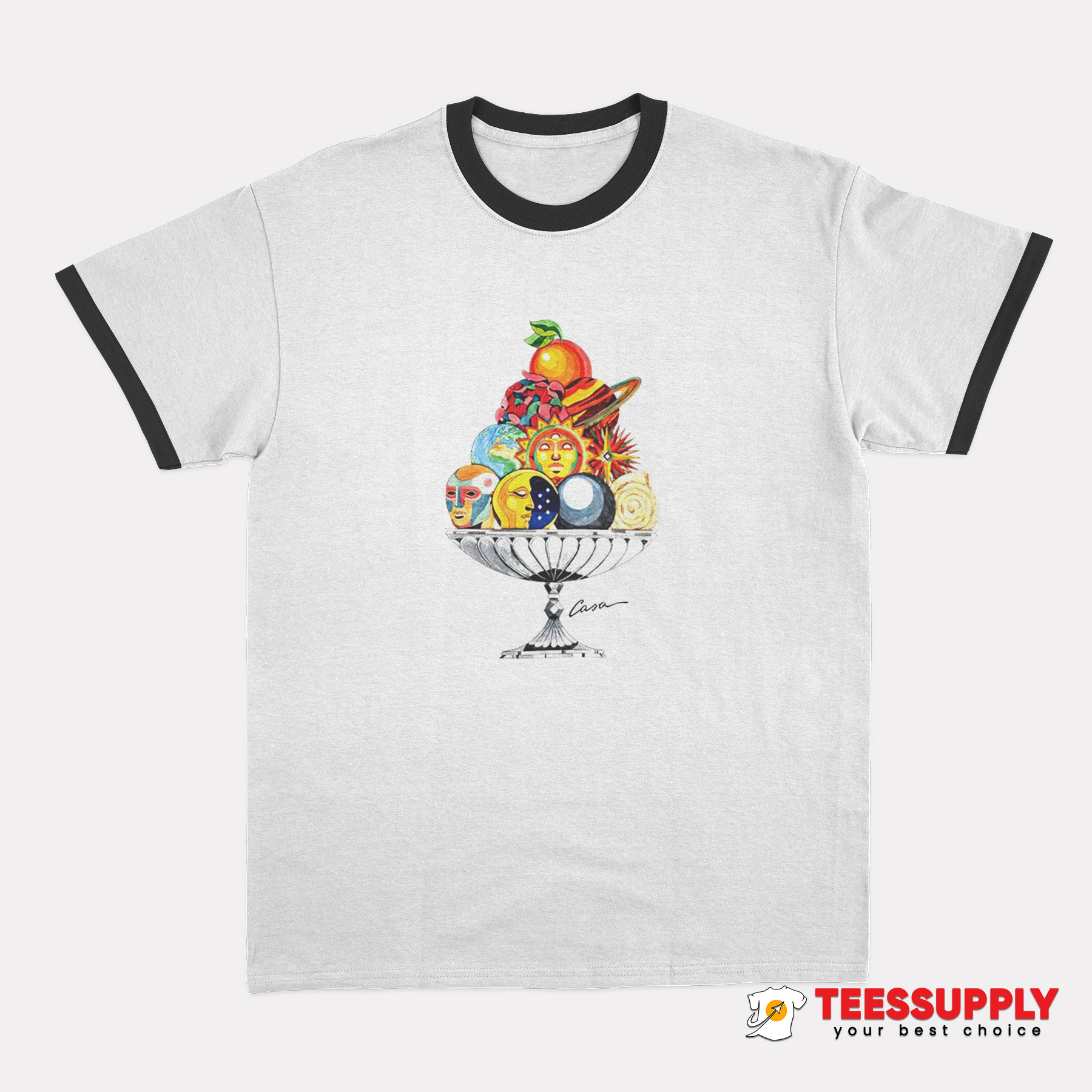 Louis Tomlinson Wear Celestial Pyramid Ringer T-Shirt Louis Tomlinson Wear Celestial Pyramid Ringer T-Shirt