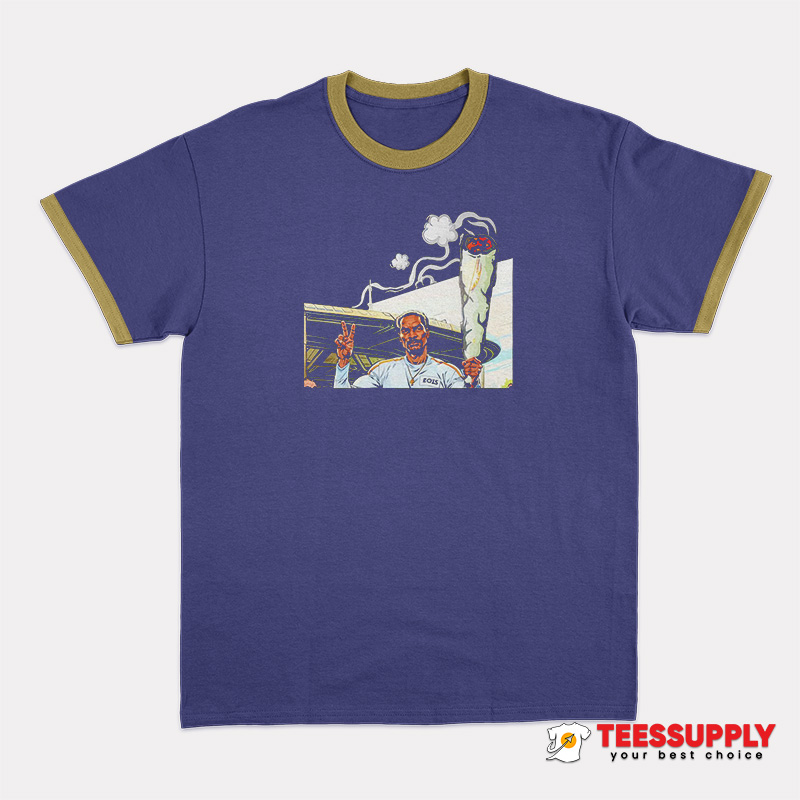 Snoop Dogg Flame Olympics Parody Ringer T-Shirt Snoop Dogg Flame Olympics Parody Ringer T-Shirt