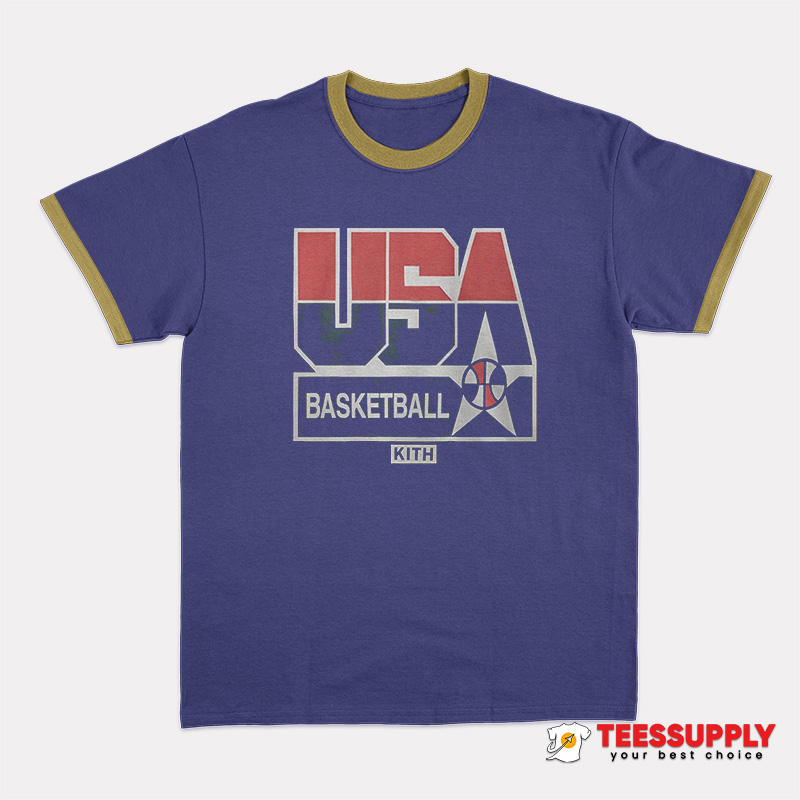 USA Basketball Kith Legend Vintage Nelson Ringer T-Shirt USA Basketball Kith Legend Vintage Nelson Ringer T-Shirt