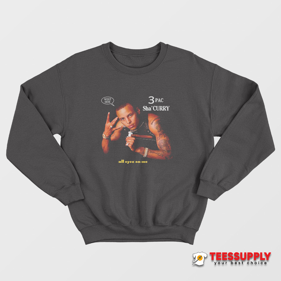 West Side 3 Pac Sha Curry Sweatshirt West Side 3 Pac Sha Curry Sweatshirt